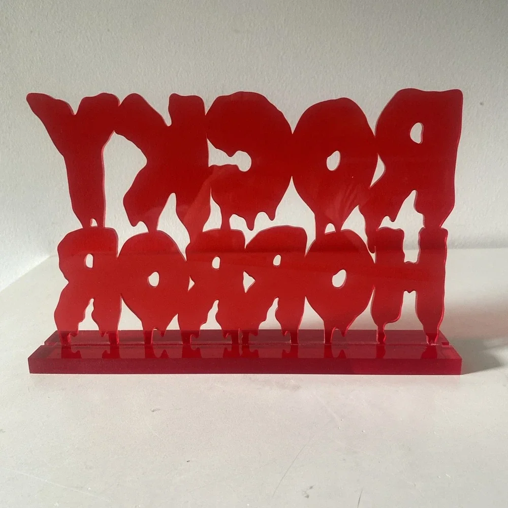 Rocky Horror Red Acrylic Freestanding Decorative Sign Shiny Finish Halloween